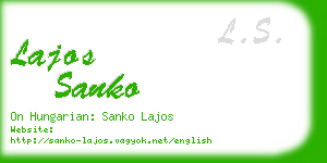 lajos sanko business card